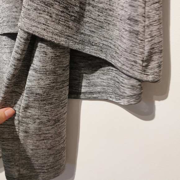 Joseph Ribkoff Oversized Solid Grey Layered V Neck Long Top - Picture 5 of 6